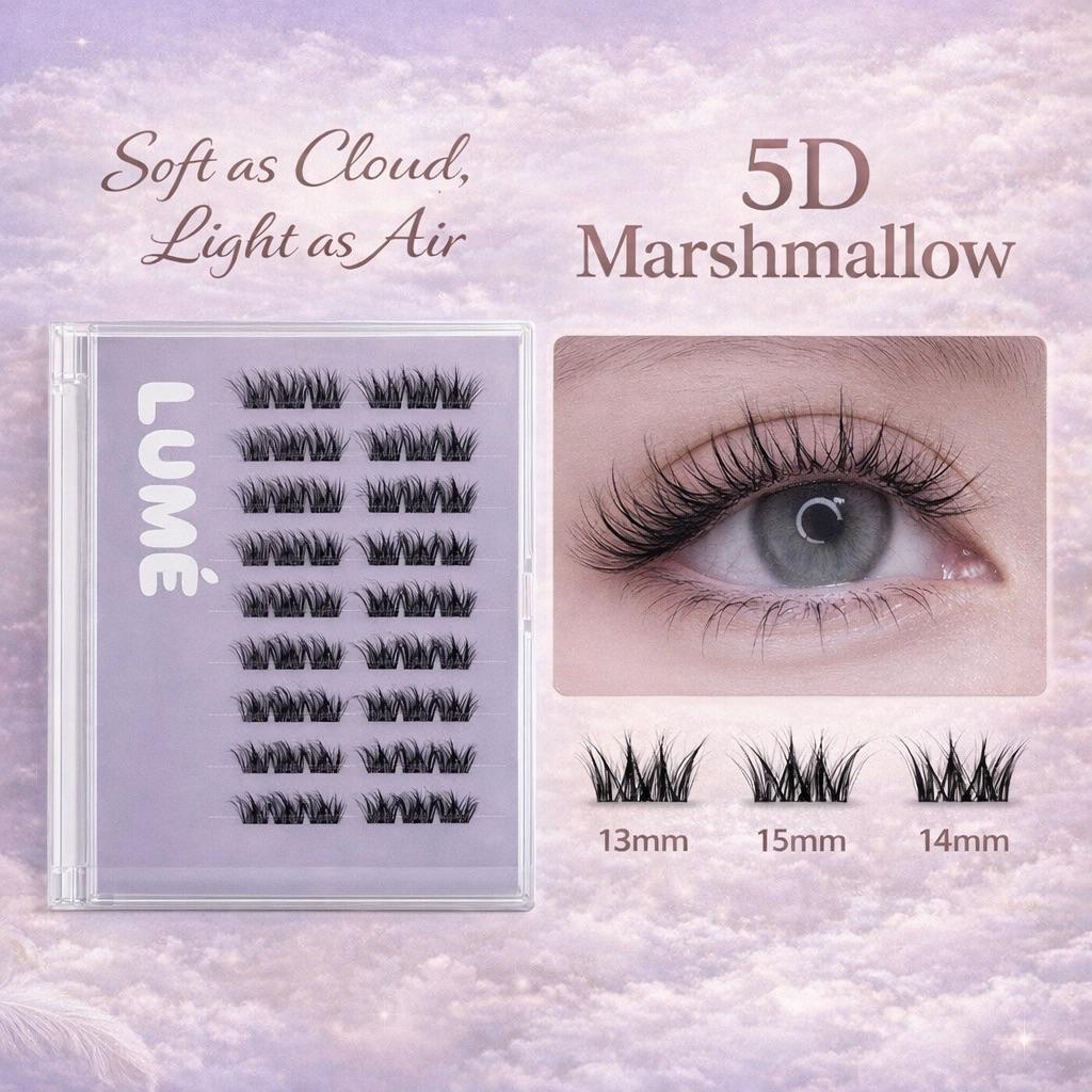 5D Marshmallow lash clusters